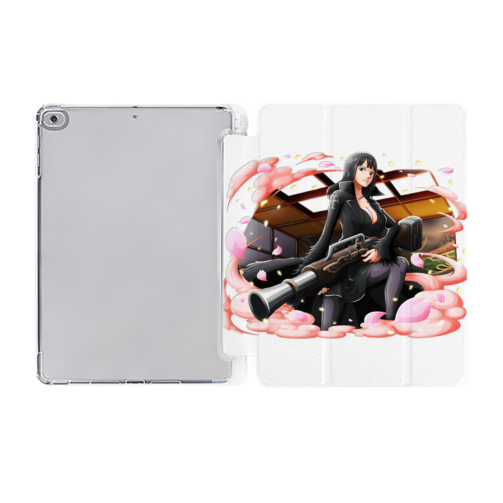 （画像用） ワンピース ニコ・ロビン ONE PIECE Nico Robin IPad ケース ペン収納付き 三つ折りスタンド PUレザー×シリコン 対応機種9.5/10.5/10.9インチ